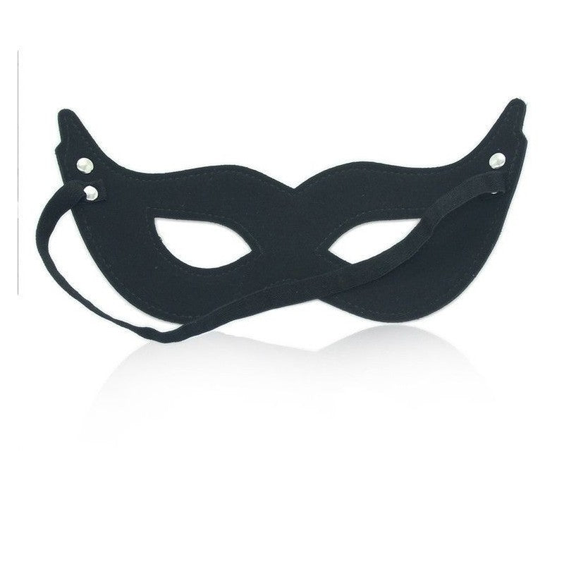 Mistery mask black mschera fetish bondage per uomo e donna in pelle sintetica sexy