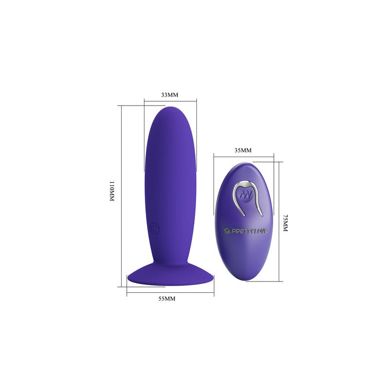 Vibratore anale in silicone con telecomando pretty love