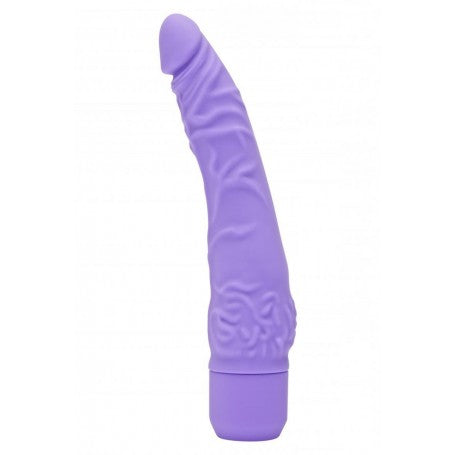 PURPLE GET REAL SLIM DILDO REALISTIC VAGINAL VIBRATOR ANAL VIBRATING