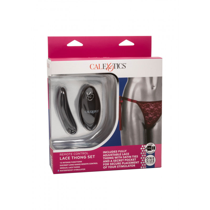 Perizoma in pizzo con vibratore Remote Control Lace Thong Set