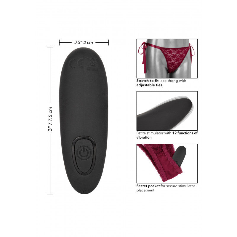 Perizoma in pizzo con vibratore Remote Control Lace Thong Set