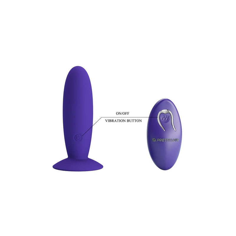 Vibratore anale in silicone con telecomando pretty love